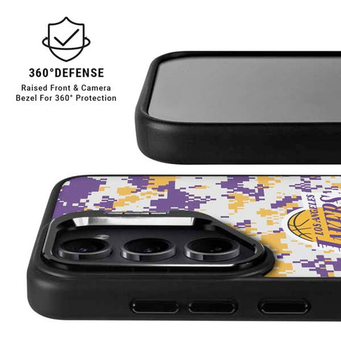 NBA Los Angeles Lakers Digi Camo Galaxy S25 Ultra Kickstand Case